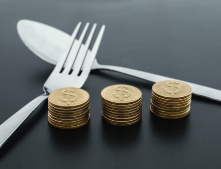 Bestick och pengar